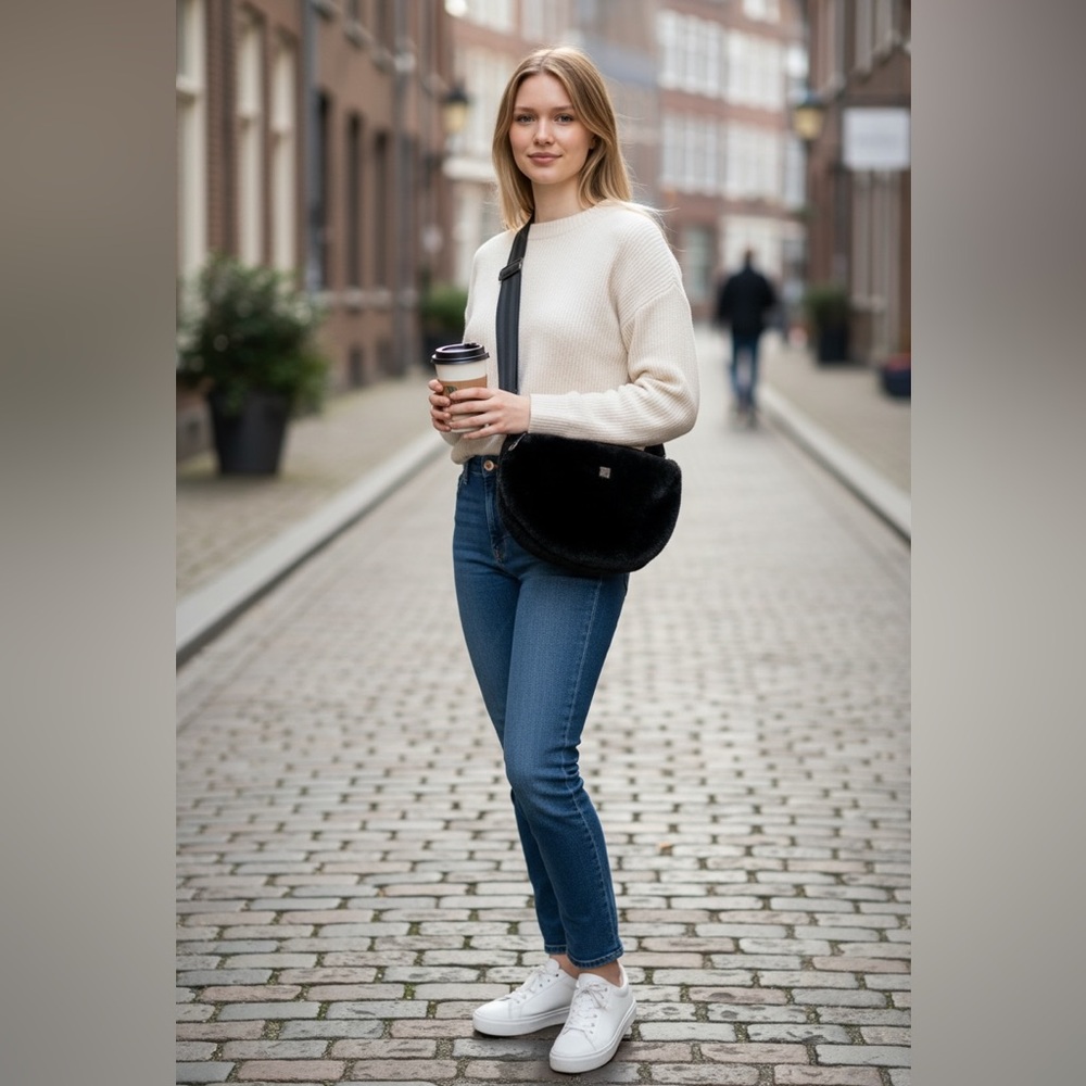 Think Rolyn Mood Swing Faux Fur Crossbody